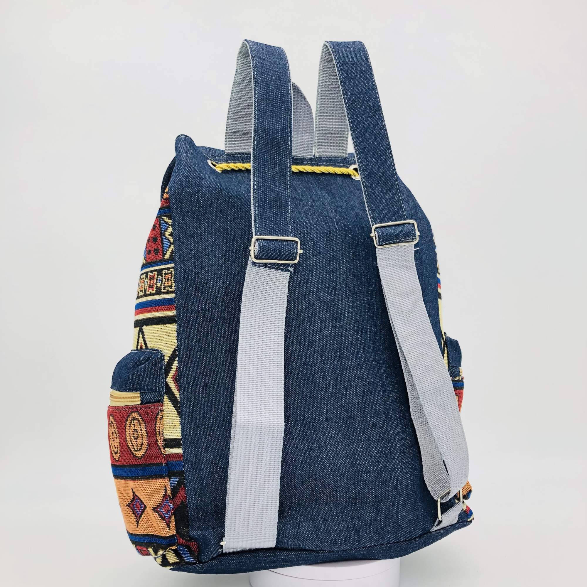 Ibwe African Print Chevron Print Backpack - Image 10