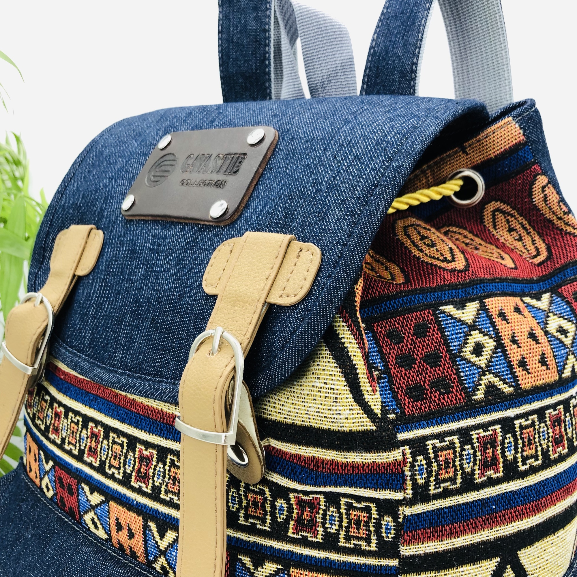Ibwe African Print Chevron Print Backpack - Image 8
