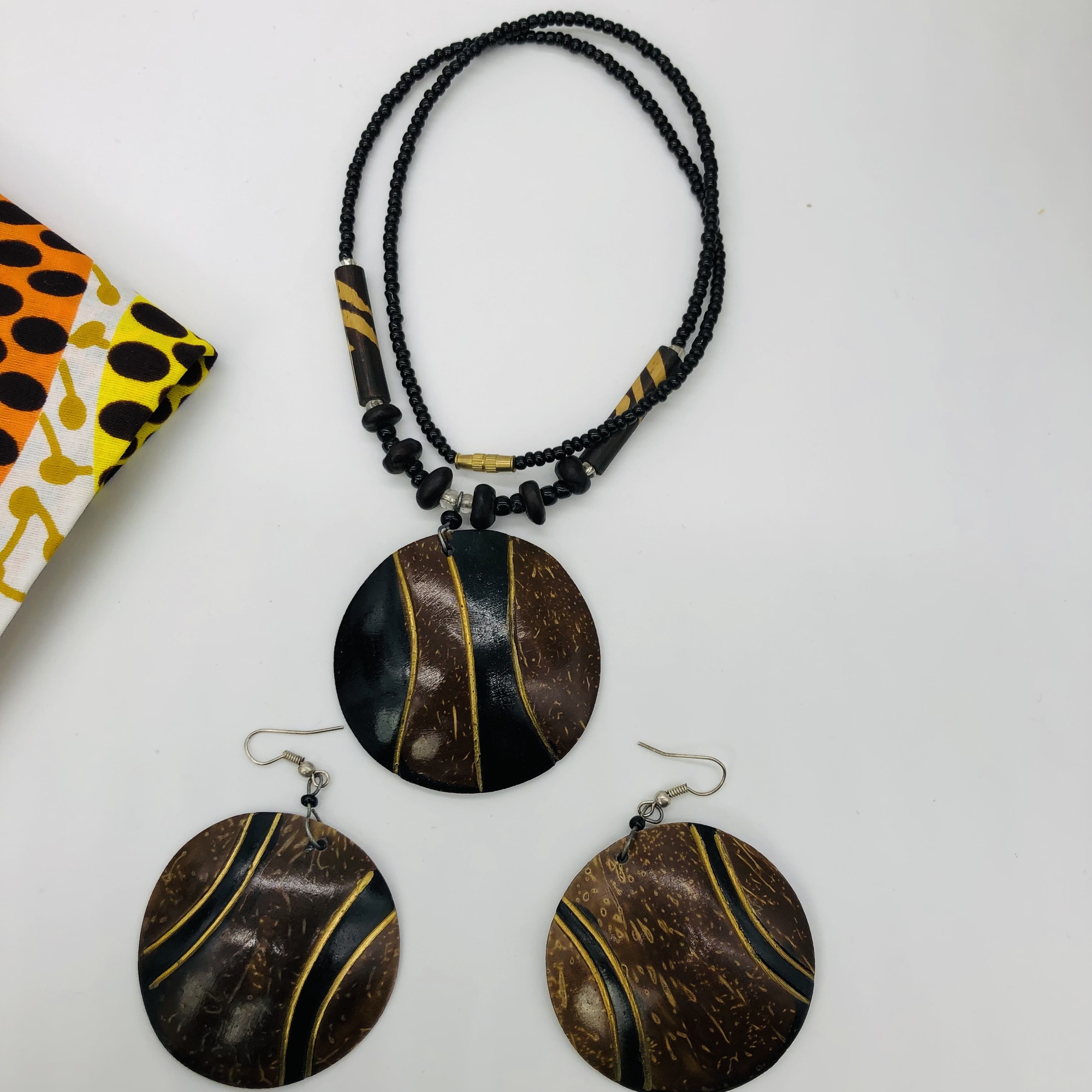 Matamba Pendant Necklace and Earring Set - Dual - Image 4