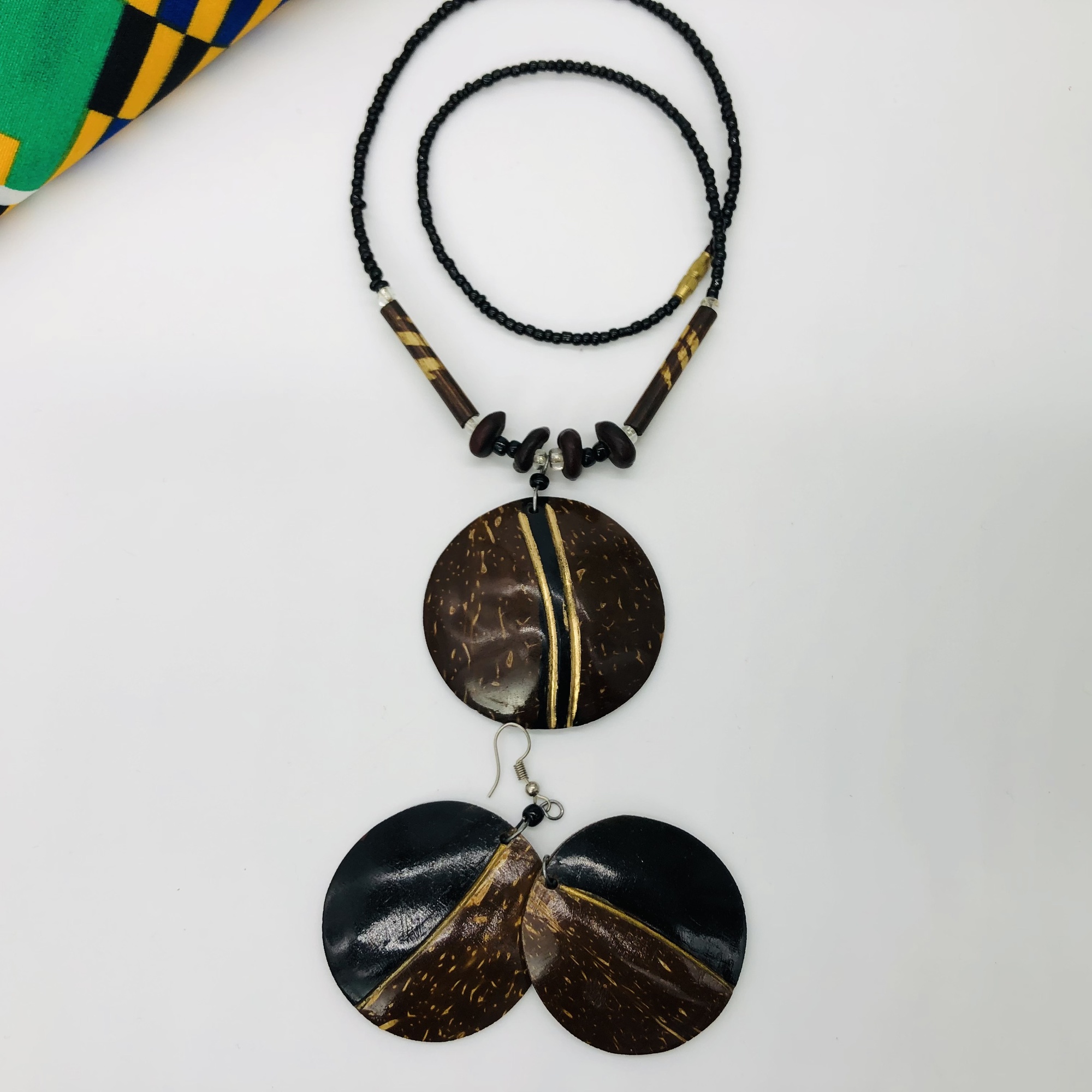 Matamba Pendant Necklace and Earring Set - Mono - Image 4