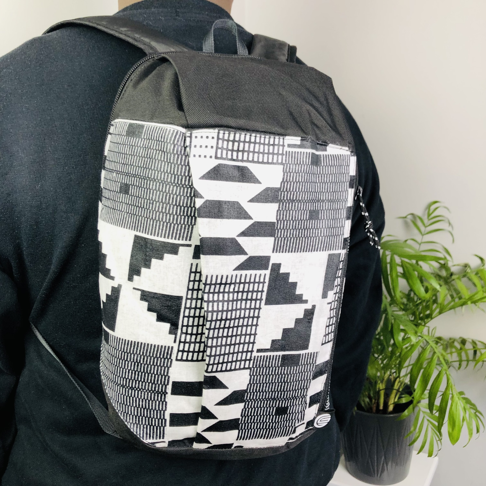 Monochrome Kente 10L Backpack Multipurpose Daypack - Walking, Hiking - black - Image 13