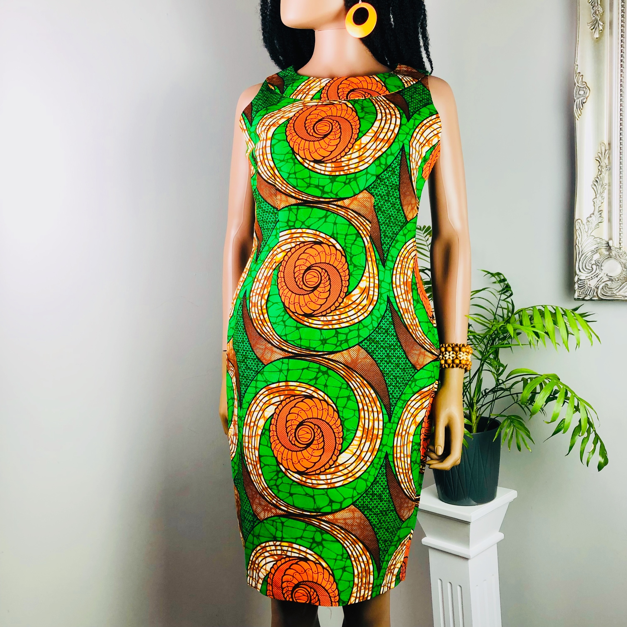 Hata African Ankara Print Shift Dress