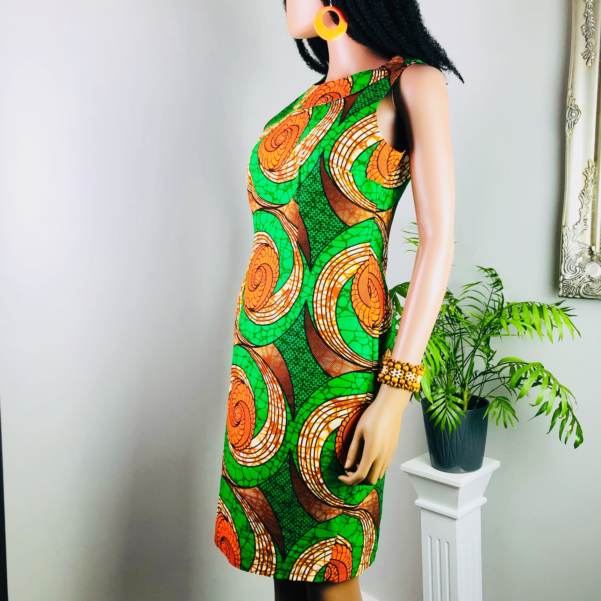Hata African Ankara Print Shift Dress - Image 4