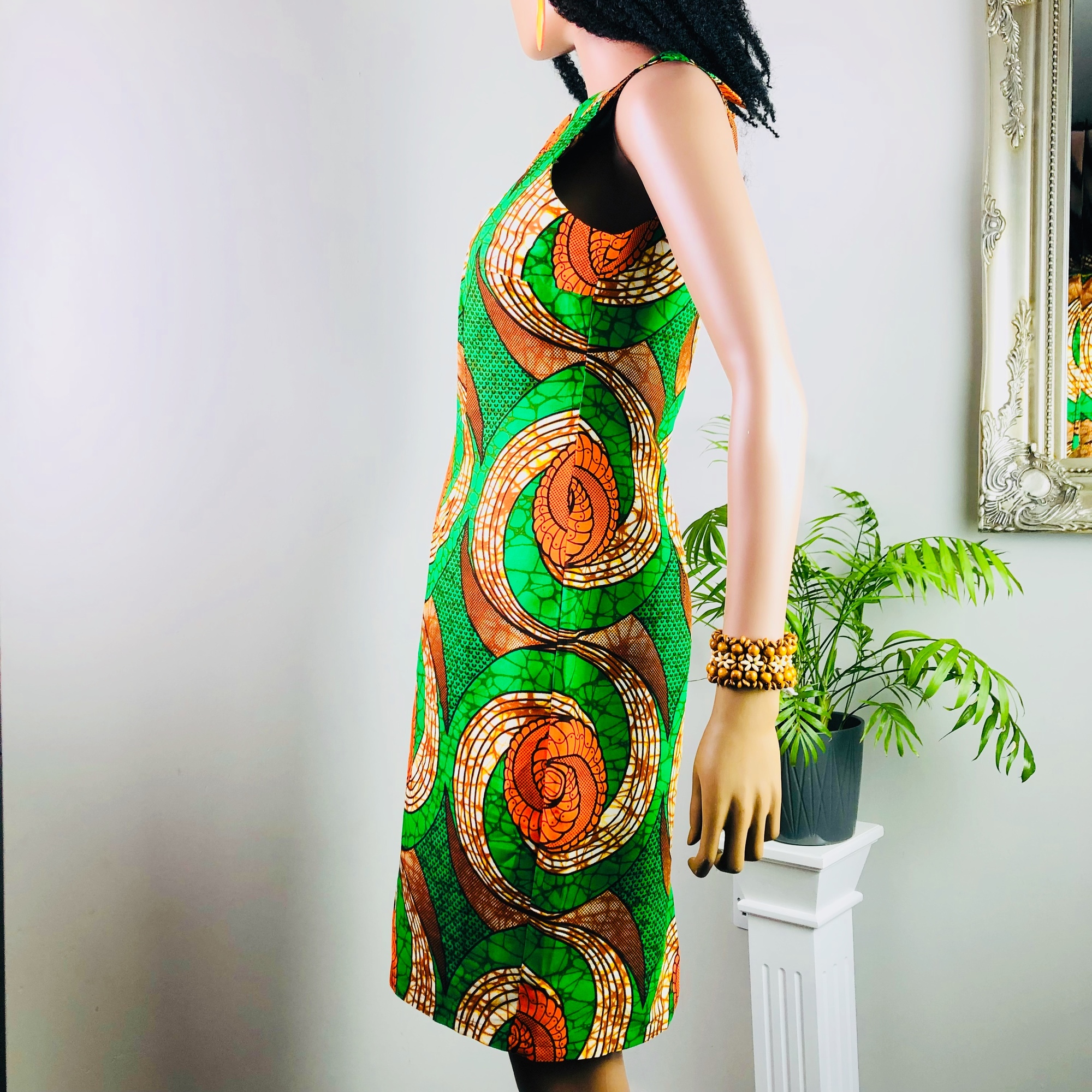 Hata African Ankara Print Shift Dress - Image 3