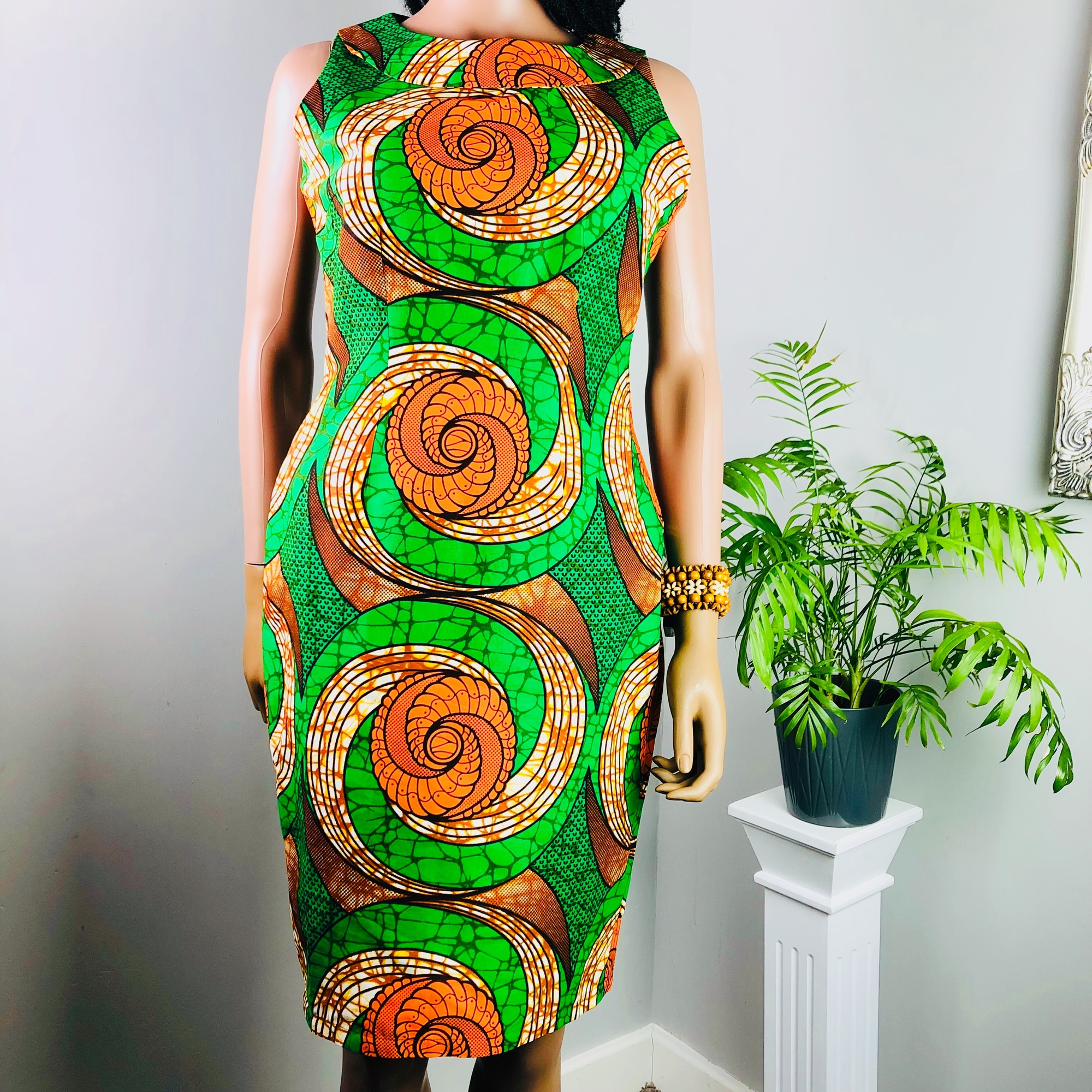 Hata African Ankara Print Shift Dress - Image 5