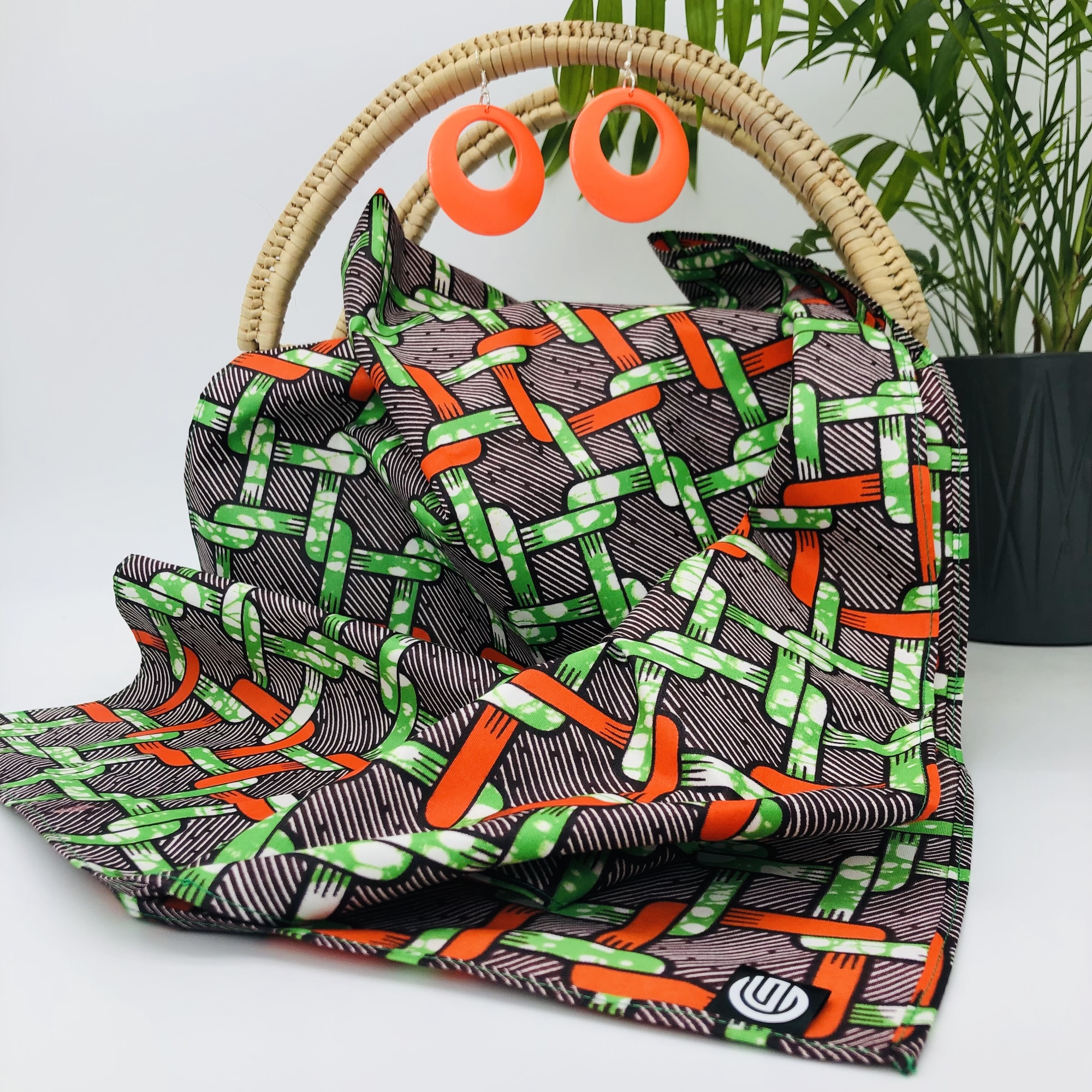 Ketani African Headwrap with Matching Earring Set - Image 7