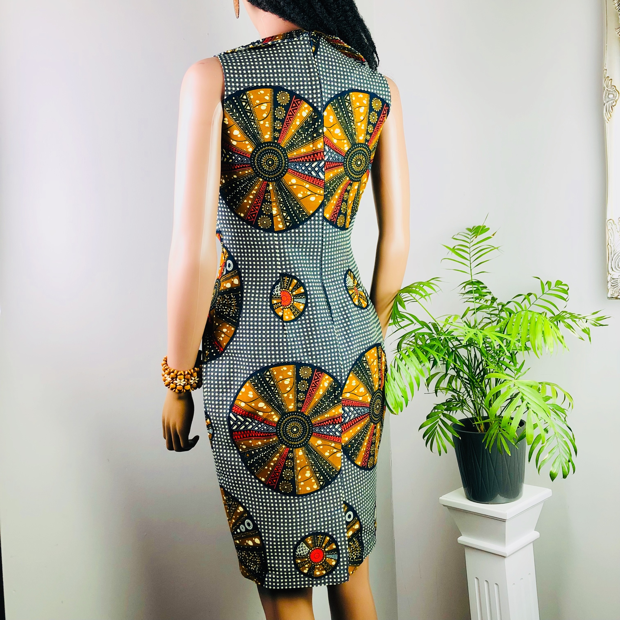 Ngoma African Ankara Print Shift Dress - Image 4