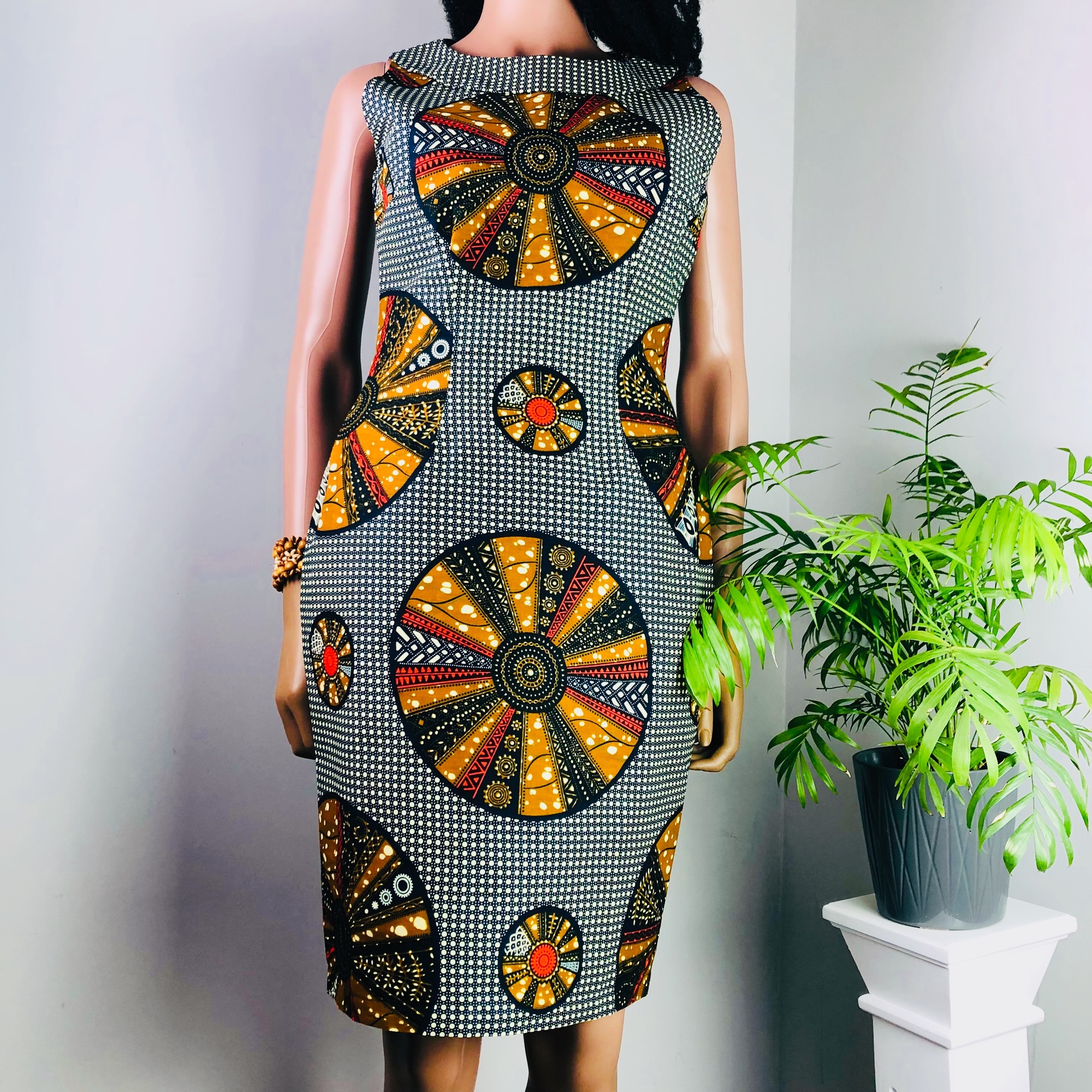 Ngoma African Ankara Print Shift Dress - Image 3