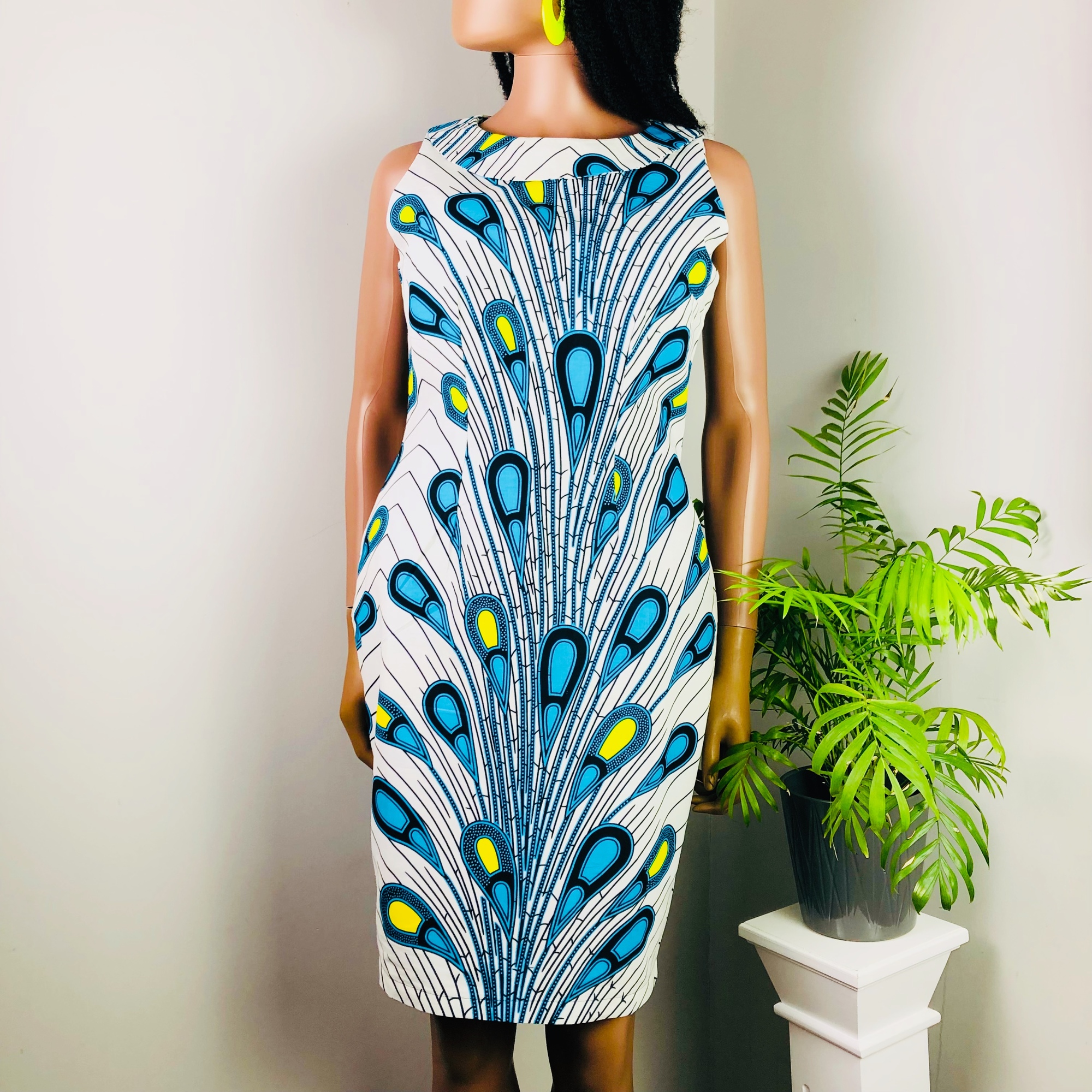 Tausi African Ankara Print Shift Dress