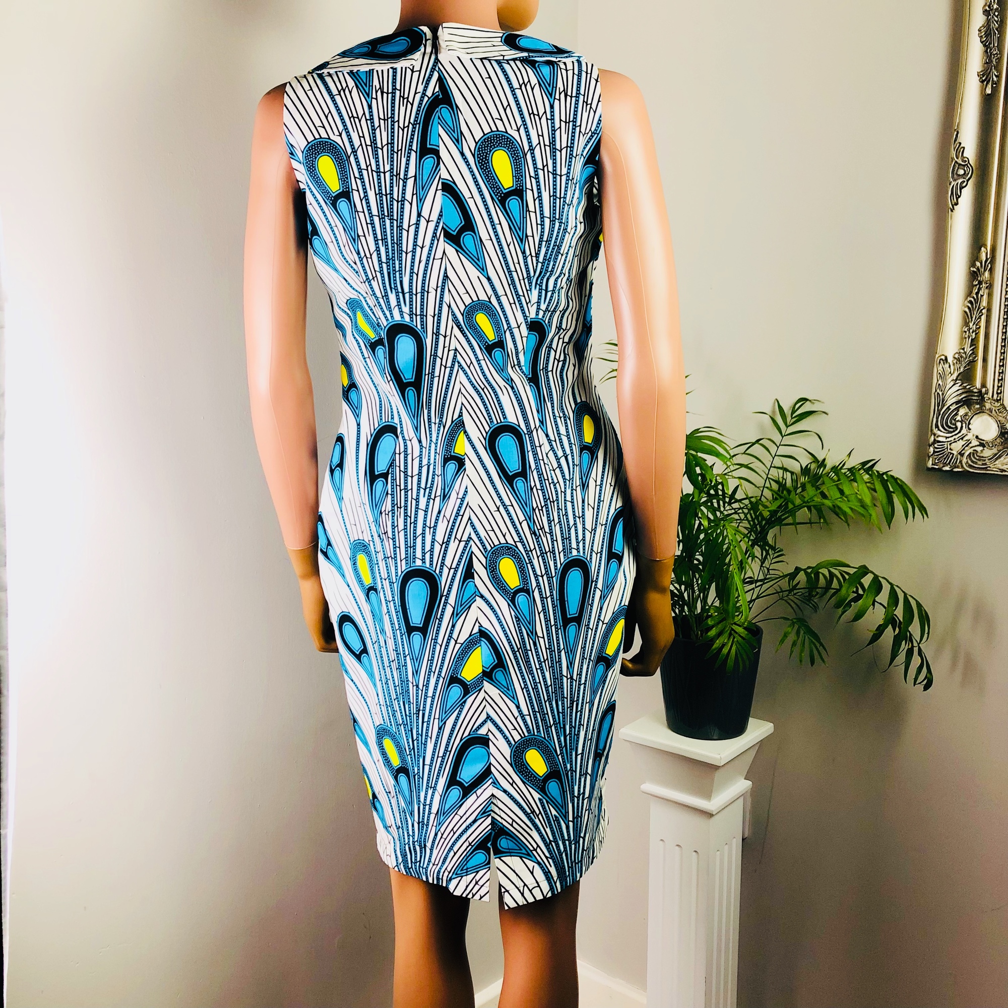 Tausi African Ankara Print Shift Dress - Image 3