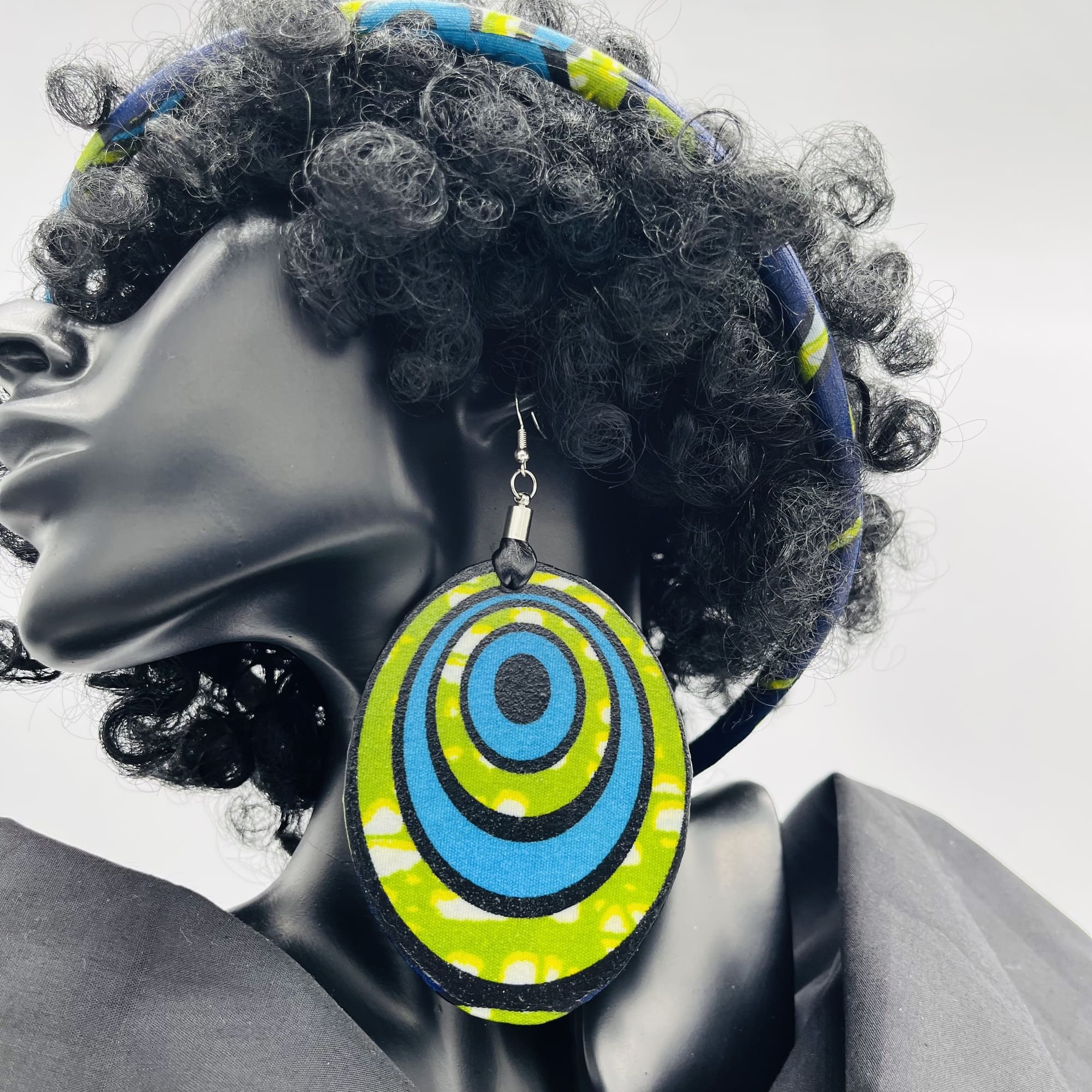 Tausi 8-piece Modular African Maasai Style Boho Necklace/Headband Neck-ring and Earring Set - Image 11