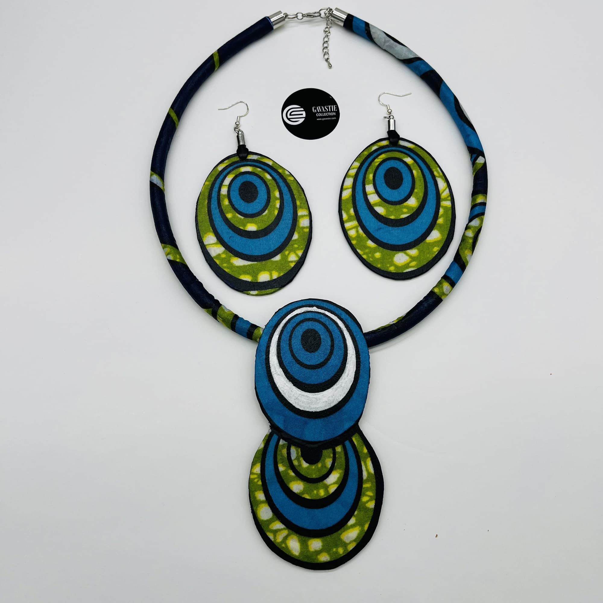 Tausi 8-piece Modular African Maasai Style Boho Necklace/Headband Neck-ring and Earring Set - Image 12
