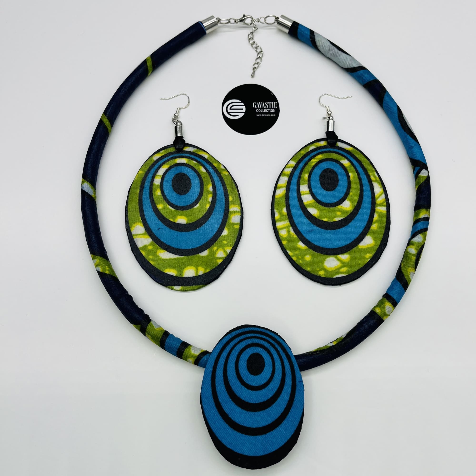 Tausi 8-piece Modular African Maasai Style Boho Necklace/Headband Neck-ring and Earring Set - Image 10