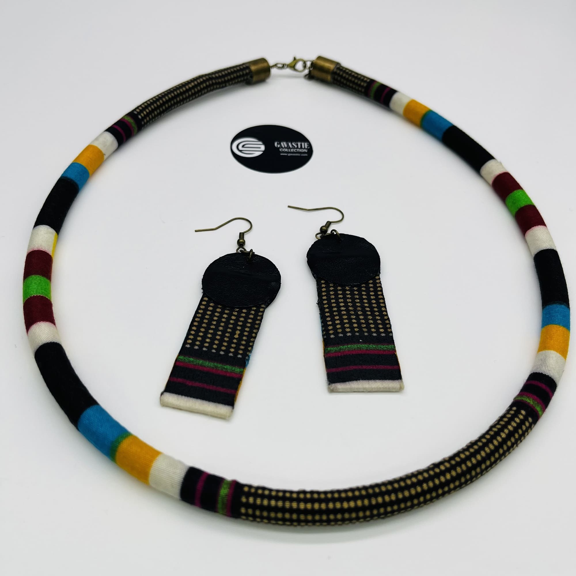 uNkwenkwezi African Maasai Style Boho Necklace/Headband Neck-ring with Matching Earrings - Image 3