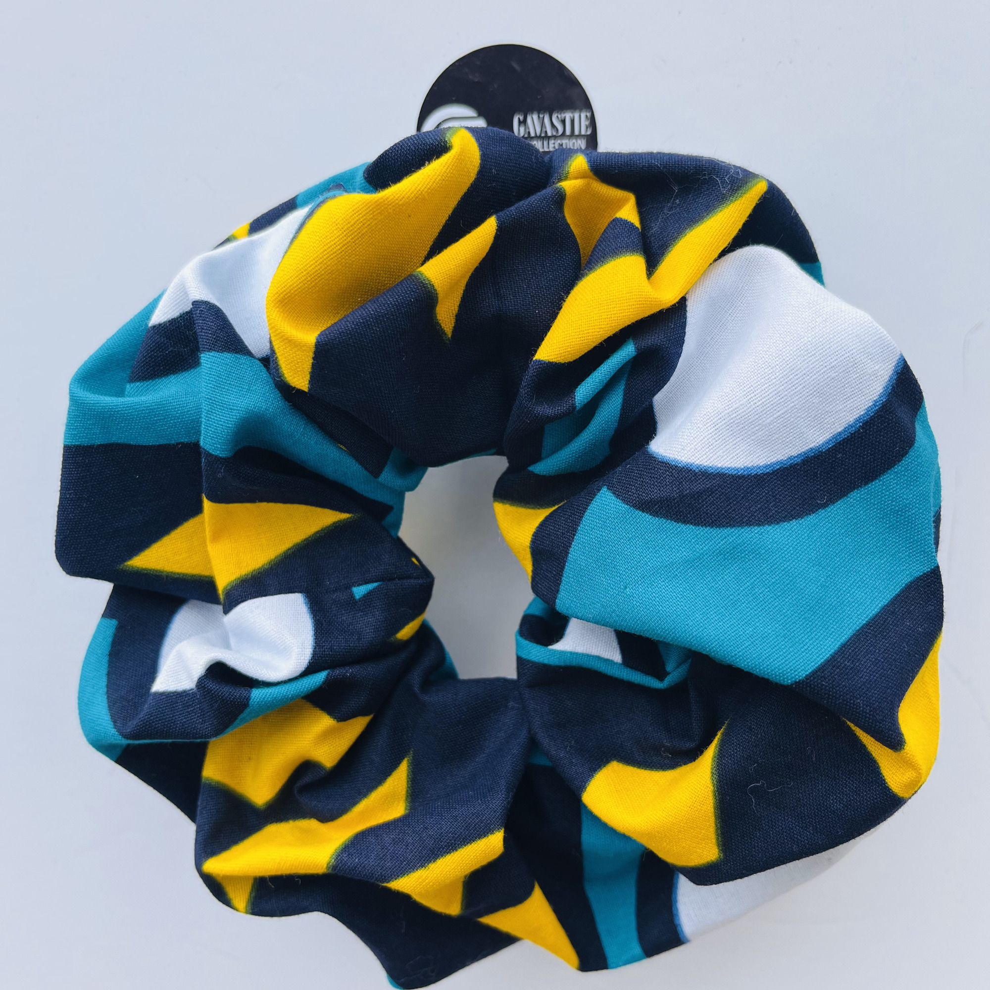 Scrunchie Jumbo XL Samakaka Blue African Print colourful