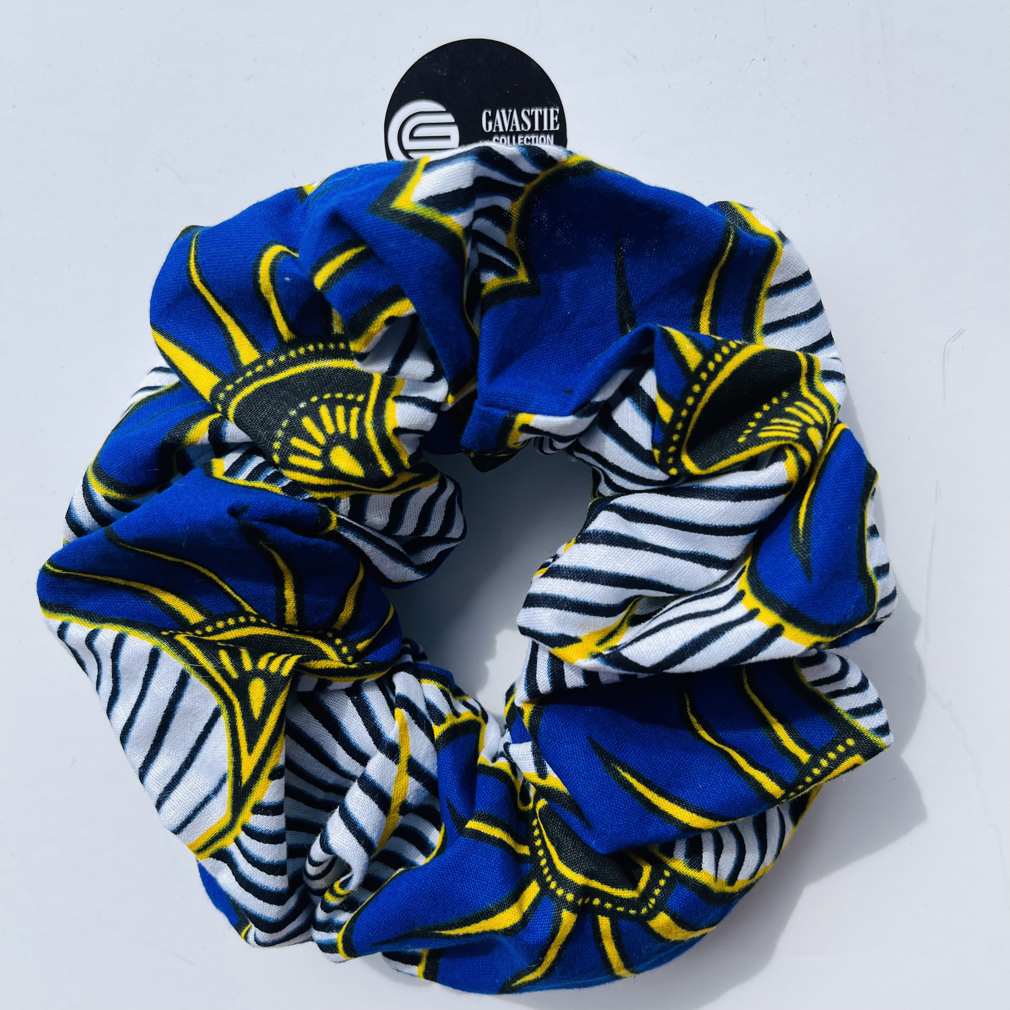 Scrunchie Jumbo XL Jacaranda Blue African Print colourful