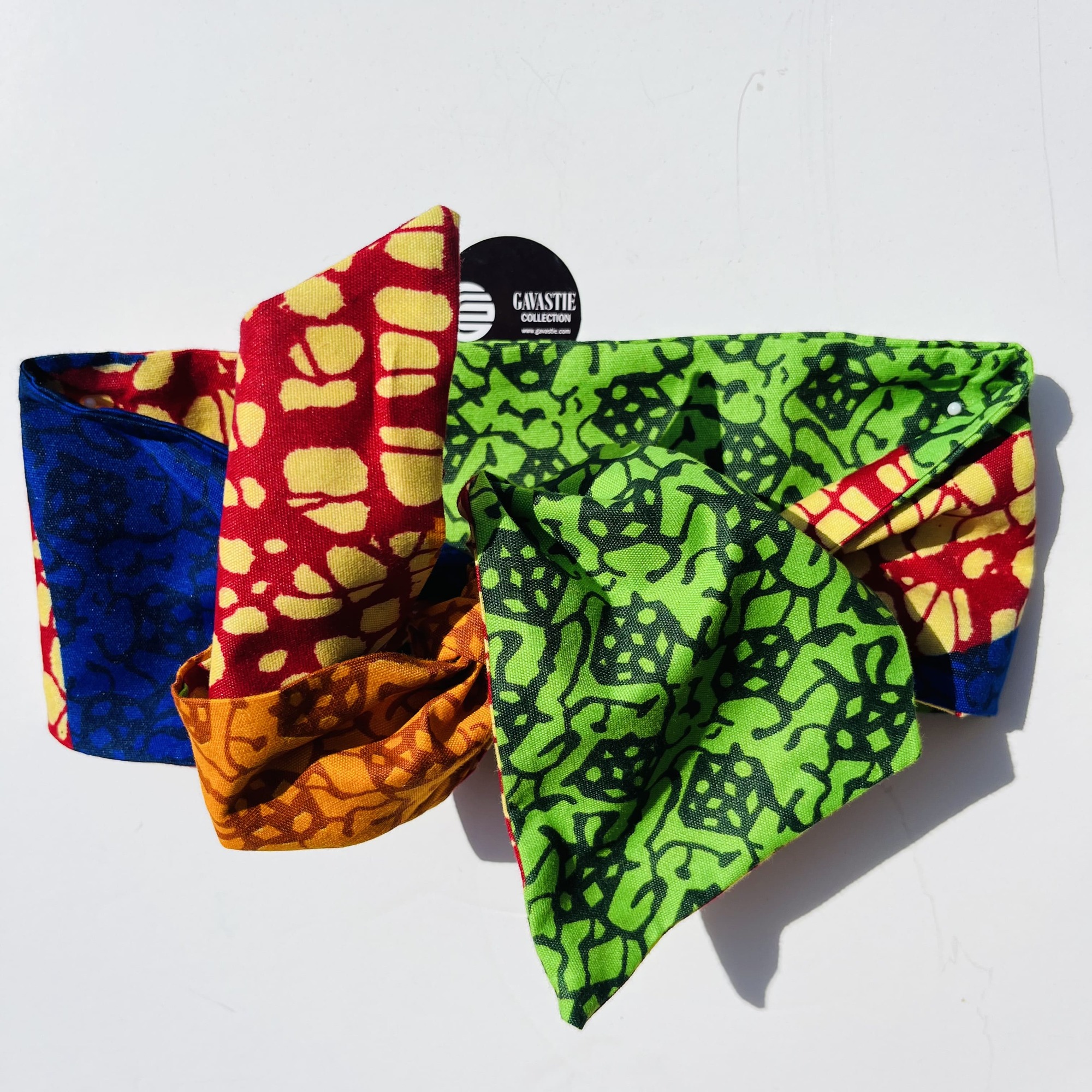 Kiraka Wired Twist & Go Headband Blue Green Red Orange African Print Ankara Colourful Boho - Image 3