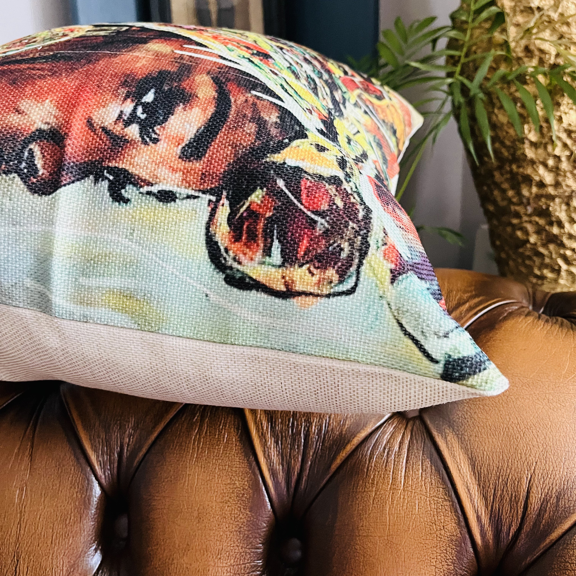 Nakai African Pattern Watercolour Colourful Boho Ethnic Tribal  Cushion - Image 3