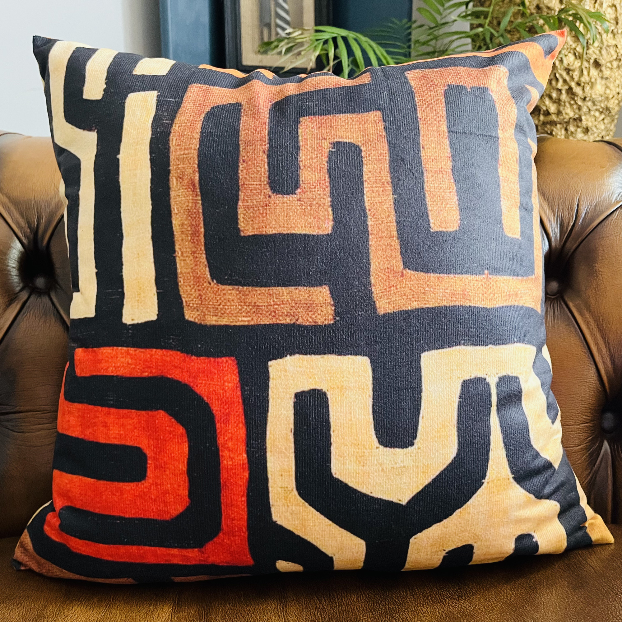 Piri African Mudcloth Bogolan Inspired Print Cushion - Image 5
