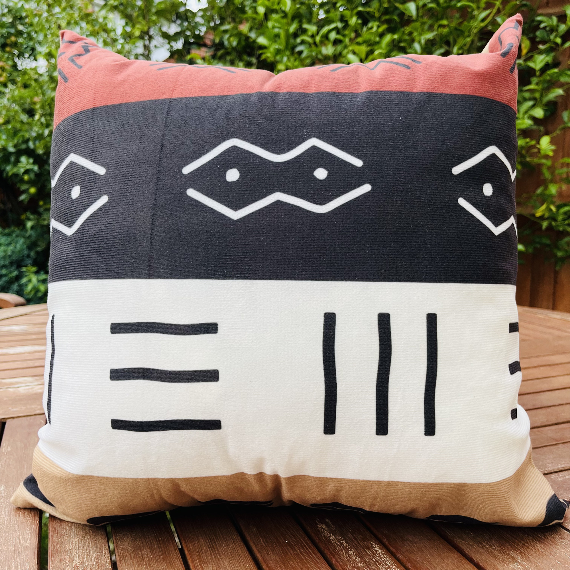 Tatu African Mudcloth Bogolan Inspired Print Cushion - Image 3