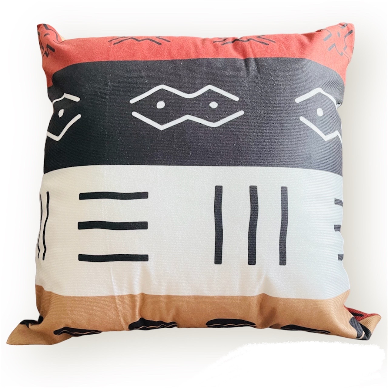Tatu African Mudcloth Bogolan Inspired Print Cushion